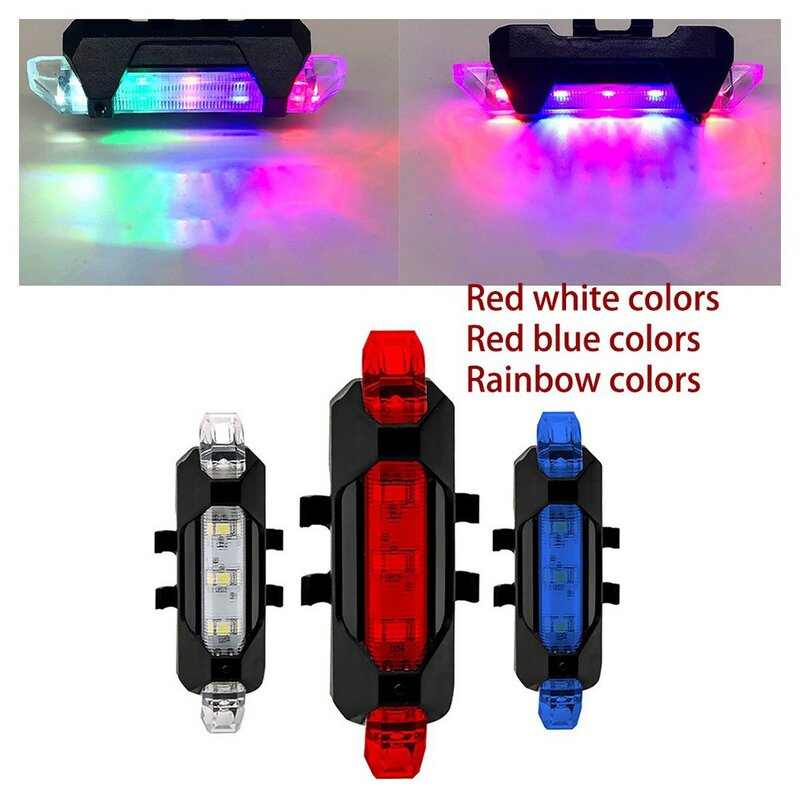 Tool Universal Bicycle Accessories Light Weight Portable Bicycle Light 4 Modes LED Rainbow Colors 1pc Bicycle Seat Post