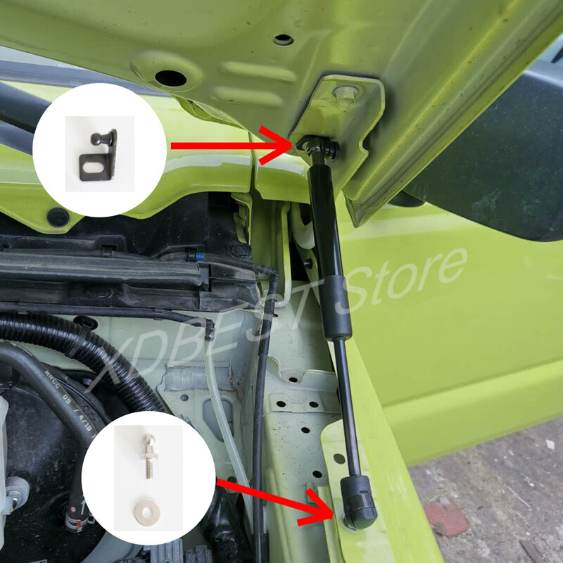 2 pz cofano anteriore cofano sollevamento supporto coperchio motore molla a Gas ammortizzatore ammortizzatore asta per Suzuki Jimny JB64 JB74 2019 +