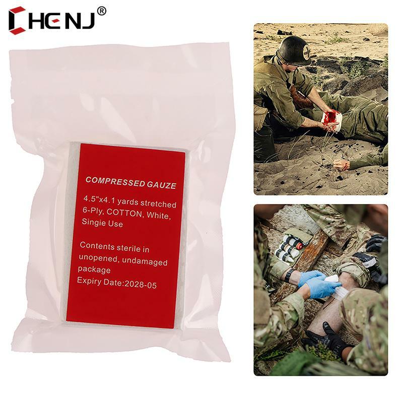 1Pc Z-fold Vacuum Cotton Compressed Gauze Bandage Medical Tactical Field For Bone Fracture Treatment First Aid Kit Burn Dressing