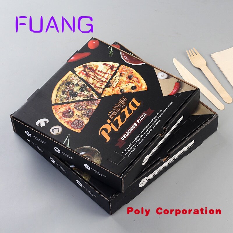 Boîte à pizza en papier ondulé avec logo imprimé, design différent, 3 pouces, 6 pouces, 9 pouces, 16 pouces, 18 pouces, 28 pouces, 32 pouces, 36 pouces