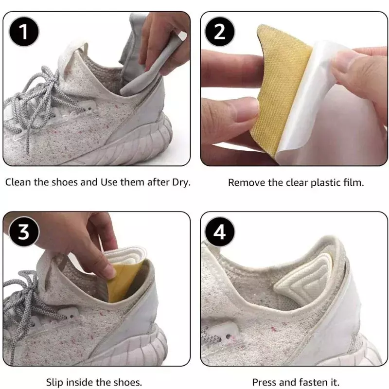 1/3 paia di cuscinetti per tallone Patch da donna solette per scarpe sportive di dimensioni regolabili adesivi per la schiena cuscini antiusura inserti protettivi per la cura dei piedi