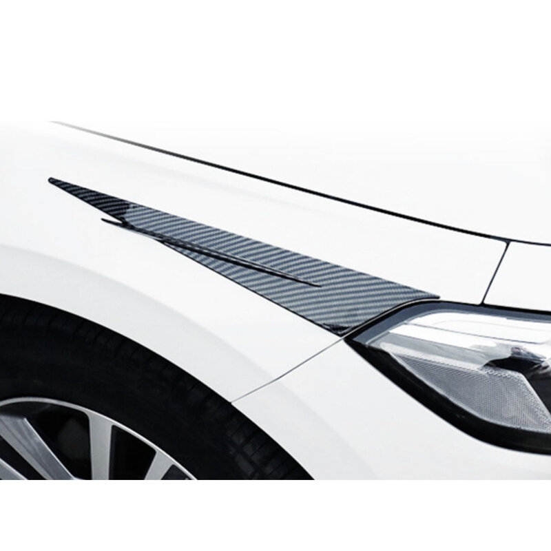 Tira de moldura para párpados de faros delanteros izquierdo y derecho, estilo de fibra de carbono, ABS, apto para Honda Civic 4DR 2022-2023, 1 par