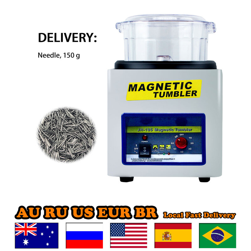 Jh-185 Elektrische Magnetische Tuimelaar Sieraden Polijstmachine Machine Afwerking Gereedschap Ontbramende Apparatuur Sieraden Polijstmachine Tool