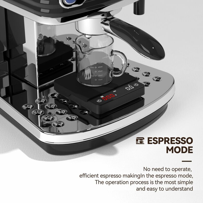 Waga do kawy z zegarem-precyzyjna waga kuchenna, skala Espresso z automatycznym tarem, czujnik dotykowy, 4.4 funtów/2 kg