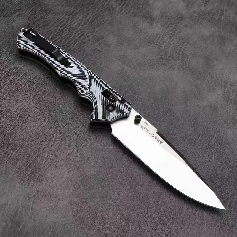 Camping BENCHMADE-cuchillo plegable 1401, mango G10, cuchillos de bolsillo de defensa de seguridad táctica para exteriores, herramienta EDC