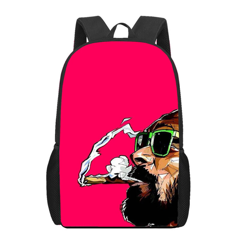 Rap Dogg Printed School Bag for Teenager Boys Girls Kids Backpack Book Bags Teenager Laptop Backpack Casual Travel Rucksack Gift