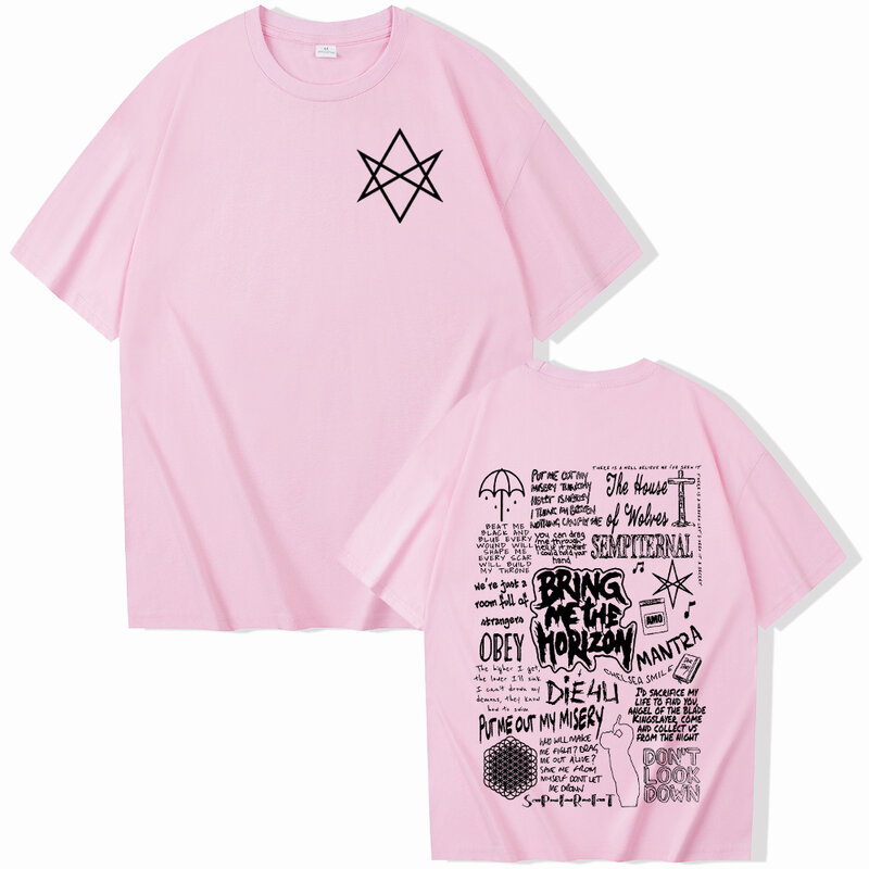 Bring Me The Horizon-Camisa de manga corta Unisex, camisa de música Rock Bmth, Bring Me The Horizon Merch, cuello redondo