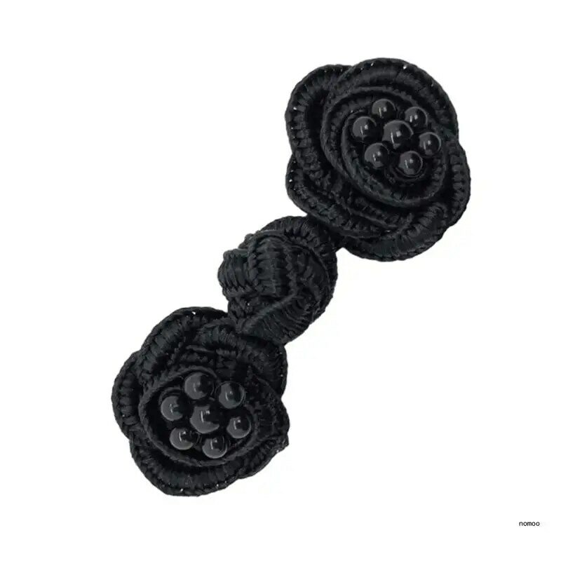 Graciosos fixadores costura cristal/pérola ajustáveis ​​com botões tradicionais chineses para suéter cachecol cardigã