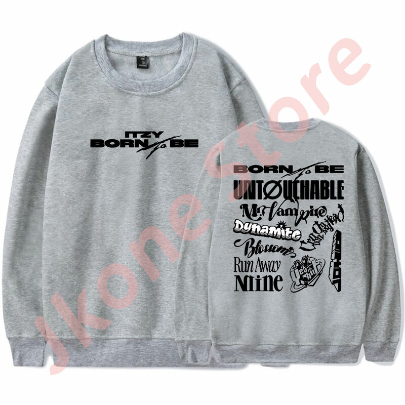 Kpop Itzy Born To Be Tour Merch Crewneck Cospaly Dames Mode Casual Lange Mouw Sweatshirts