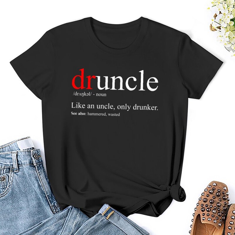 T-shirt Druncle da uomo-t-shirt zio Cool & Funny moda coreana top estivo abbigliamento donna coreana