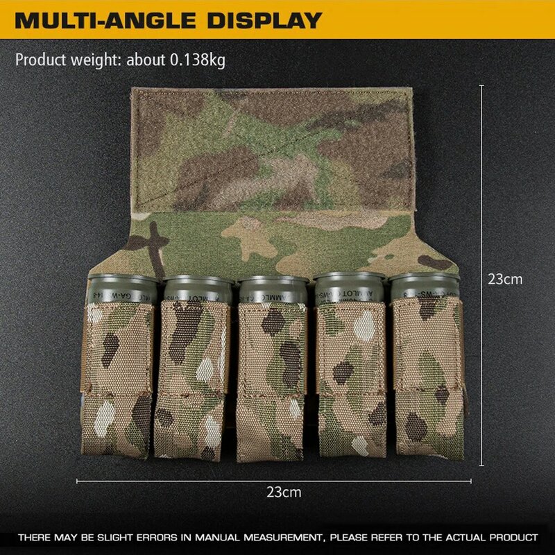Тактический мешочек для пятиугольной гранаты M203, дымовая граната, сумка для вспышки бомбы, военный жилет, модульный охотничий органайзер для страйкбола, аксессуары