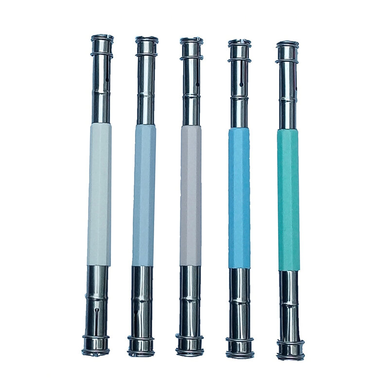 Aço inoxidável Double-Ended Metal Lápis Extensor, Multi-Purpose Pen Clip, Case, 2 cores opcionais, 5pcs por conjunto