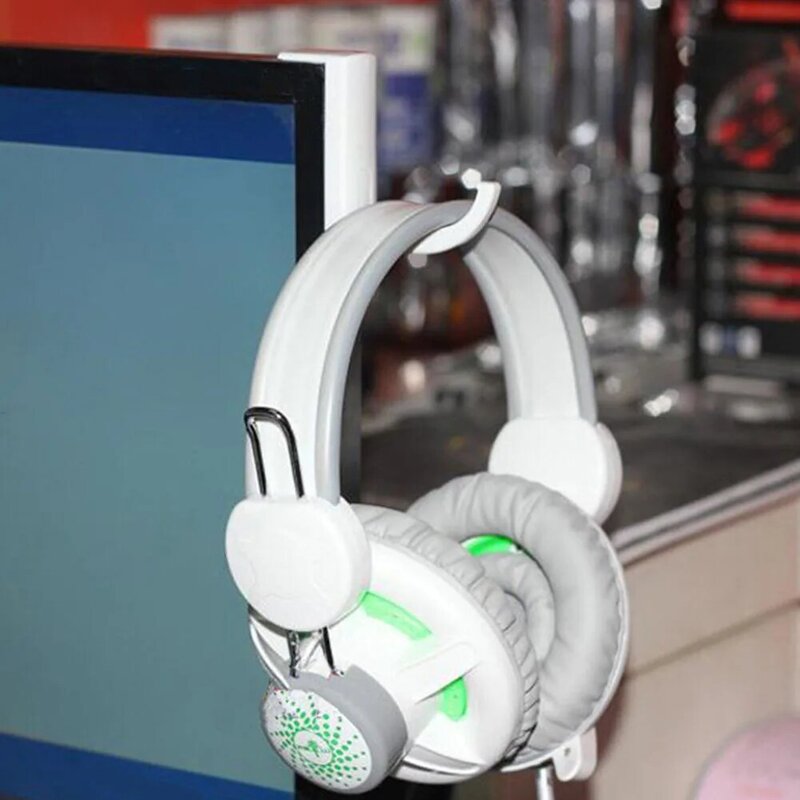 Punch-free Wall Headphone Stand, Headset Hanger, fone de ouvido Rack, Headset Holder, PC Monitor