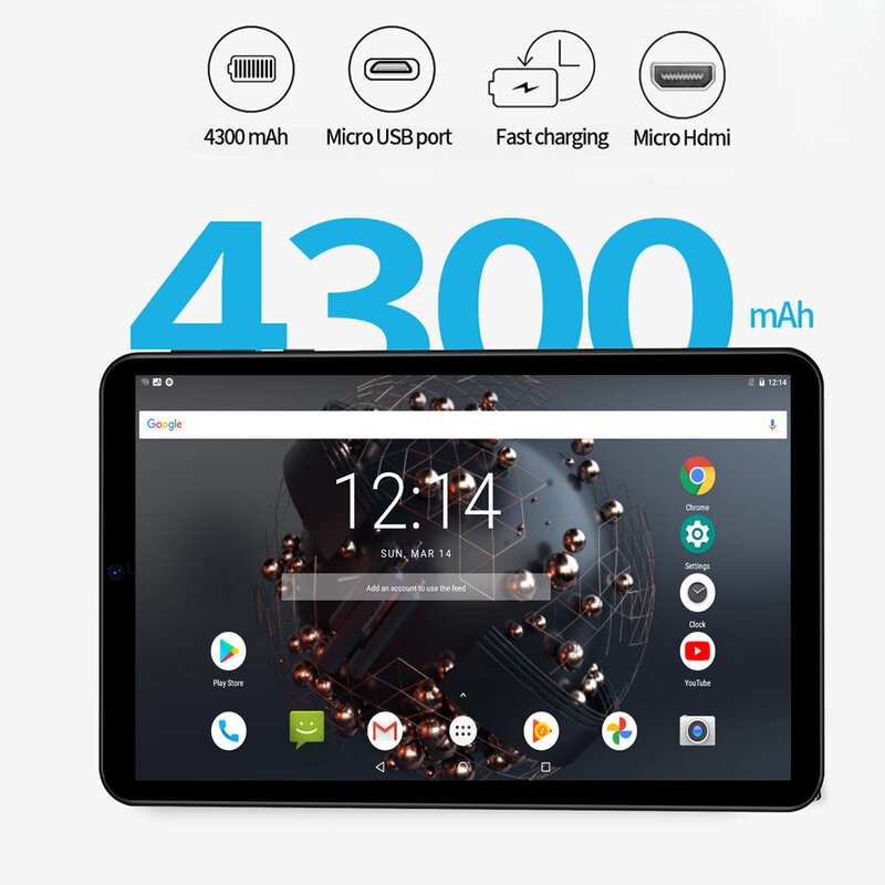Tableta de 8 pulgadas con WiFi, Tablet PC con Android 6,0, cuatro núcleos, 2GB de RAM, 32GB de ROM, Bluetooth, Google Store, barata y sencilla, novedad