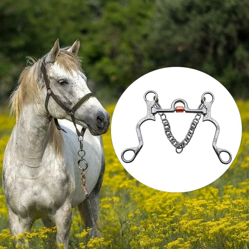 Stainless Steel Horse Bit Copper Mouth for Horse Training Mouth Length Silver Mouth Length 130mm