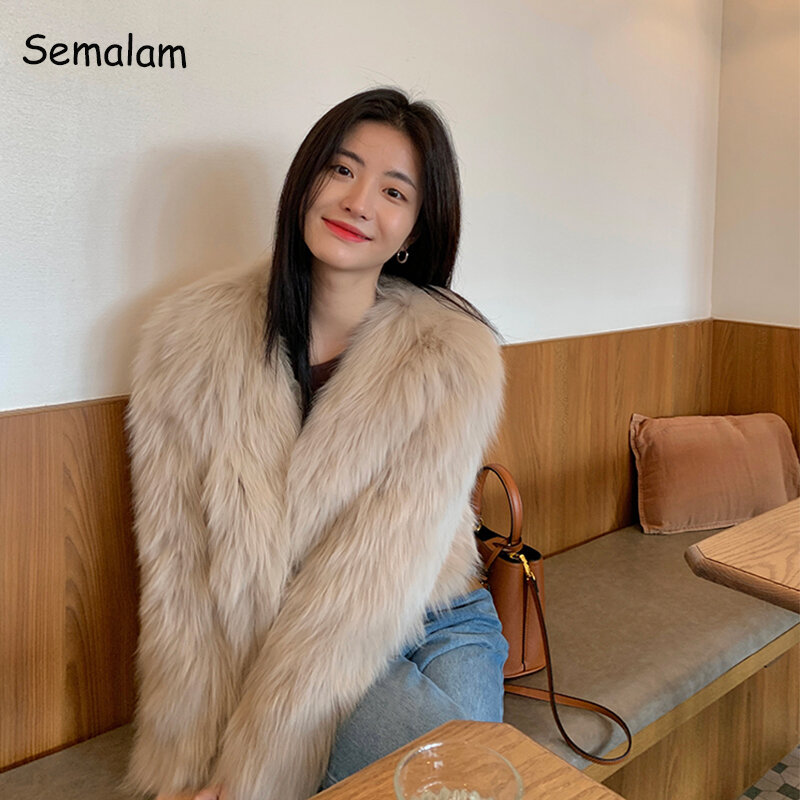 2024 kobiet zimowa płaszcz ze sztucznego futra koreańska moda elegancka ciepłe kurtki luźna kurtka damska do klubu na imprezę stroje na co dzień biała czarna