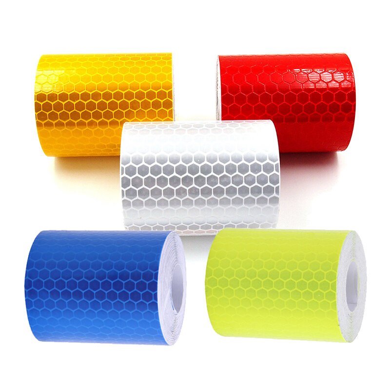 1 Roll 100cm*5cm Reflective Tape Safety Warning Stickers Label Reflector Film Tape Stap Auto Motorcycle Reflective Stickers
