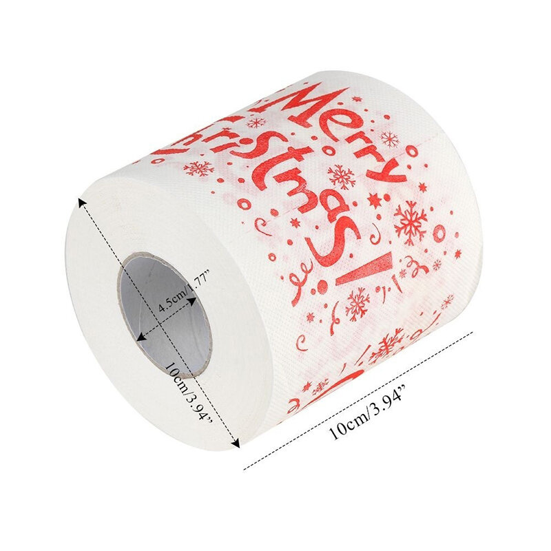1 szt. Świątecznego festiwalu papieru toaletowego z nadrukiem papier toaletowy z masy celulozowej świątecznych upominków dekory renifera Świętego Mikołaja