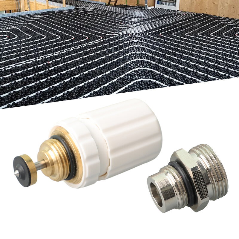 Inserto de válvula para circuito de calefacción por suelo radiante, accesorios de distribuidor, funda protectora G1 2xG3 4, latón resistente a la corrosión