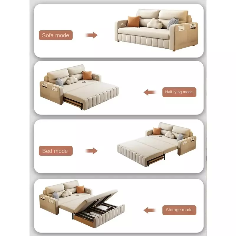 Tecnologia flanella divano letto doppio uso pieghevole piccolo appartamento soggiorno camera da letto rete domestica rosso multifunzionale seduta