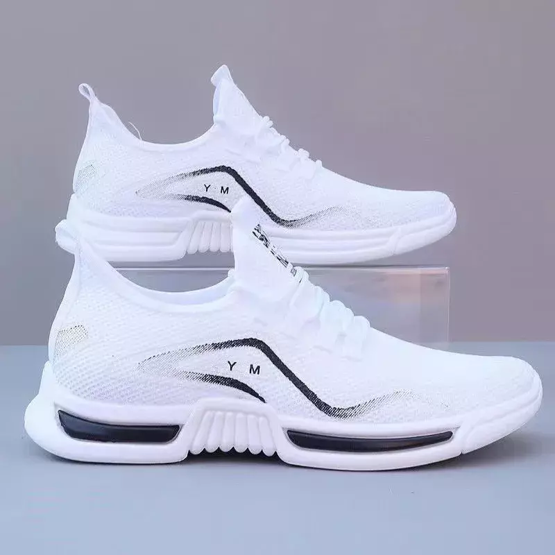 Male Simple Mesh Casual Sports Shoes 2024 New Fashion Lightweight Wear Resistance Anti Slip Breathable Summer Men's Running Shoe