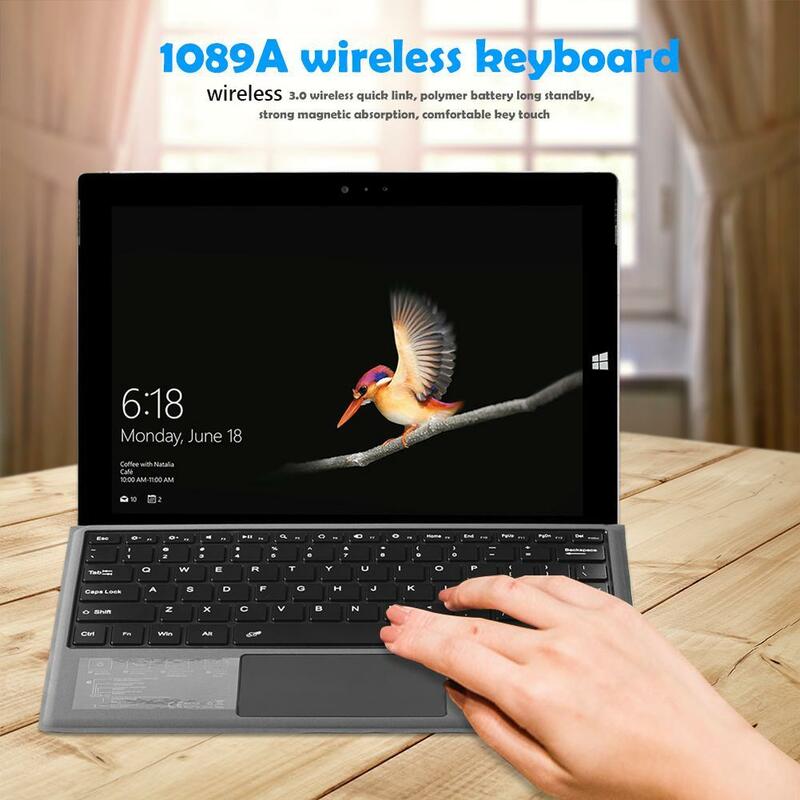 Teclado Tablet sem fio Bluetooth, Universal PC Laptop, Superfície Pro 3, 4, 5, 6, 7