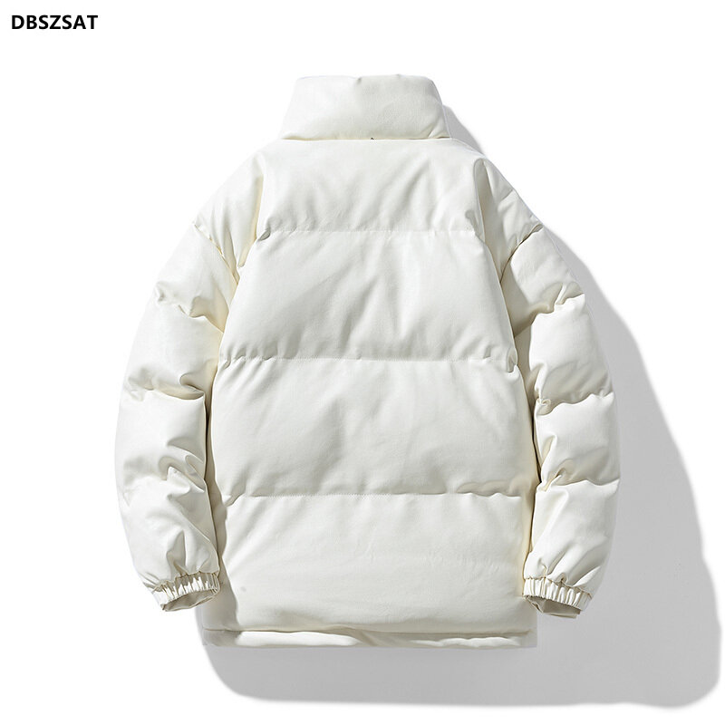 2023 Winter Boutique men's coat Turtleneck letter print patchwork windproof thermal parka Plus size 8xl thickened men's jacket