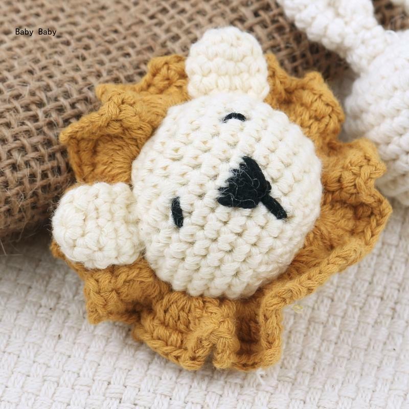 Perles à tricoter en forme d'animal au Crochet, bricolage chaîne sucette pour bébé, Design mignon Q81A