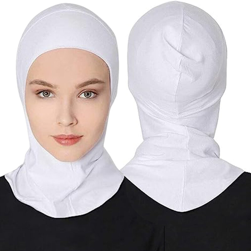 Baru Muslim Underscarf wanita Modal jilbab Cap Adjustable Muslim elastis Turban penutup penuh selendang topi penuh cakupan leher untuk wanita