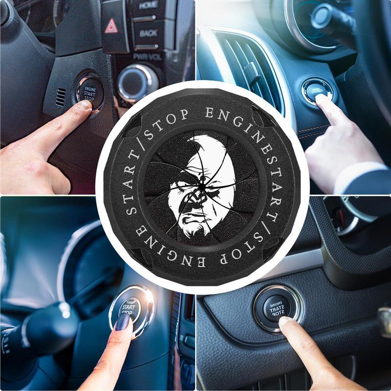 Push Button Start Cover Orangutan Head Rotary DIY Car Engine Start Stop Button Cover Decorative Spin Ignition Protective