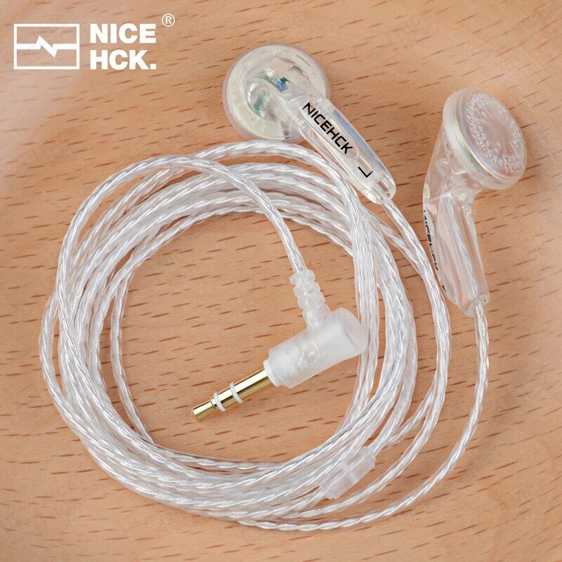 NiceHCK-Écouteurs de musique avec microphone HD, YD30 L Plug, 15.4mm, Composite ociamique, Tête Plate, HIFI, Basse Voix, IEM X6 MX500 PK2 EB2S