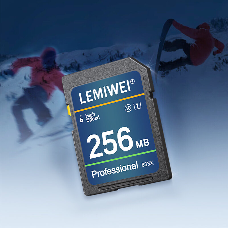 Lemiwei SD การ์ด633X มืออาชีพ256MB 512MB 1GB 2GB U1ความเร็วสูง C10 SDXC การ์ดการ์ดความจำแฟลชสำหรับขาตั้งกล้องแบบตั้งโต๊ะ