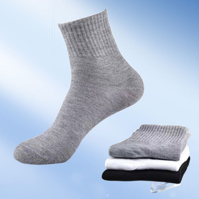 2024 New 10 Pairs Men's Breathable Socks Office Casual Business Sock For Sneakers Shoes Stocking Work Socks For All Seasons
