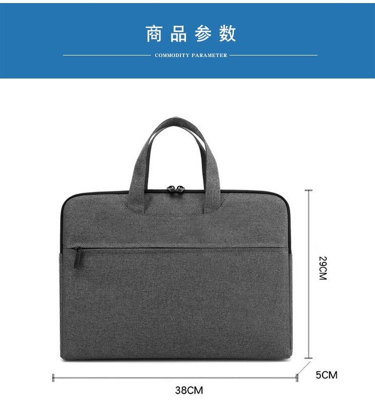 Canvas Briefcase Women Men Business Meeting Laptop Handbag Printing LOGO Document Bag Portable Oxford Envelope Office Custom
