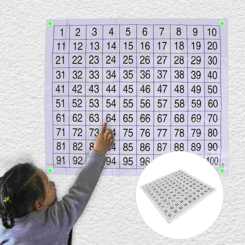 Hundreds Table Preschool Toys Educational Poster Kids Numbers Learning Puzzle Children Plastic Etc 1-100 Wall Chart Posters