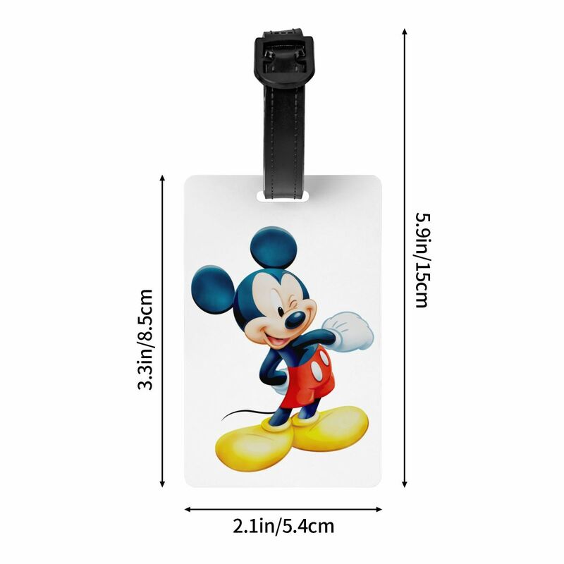 Etiqueta De Bagagem Personalizado Mickey Mouse, Capa De Privacidade Mala Bagagem, Etiqueta De Identificação