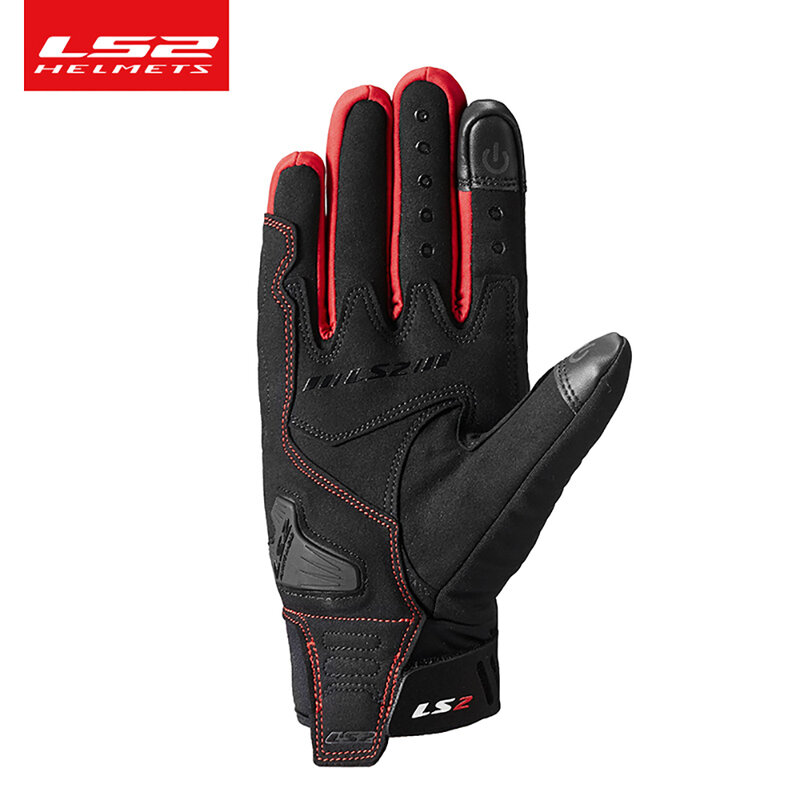 LS2 Original Motorcycle Gloves Winter Windproof Warm Wear-resistant Full Finger Motocross Riding Gloves Motorcycle Accessories