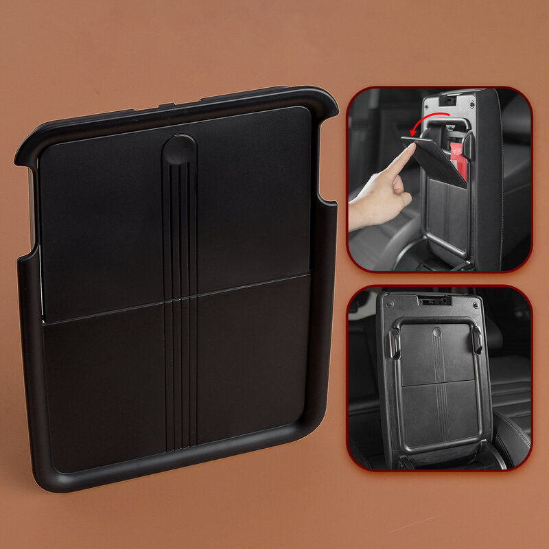 Consola Central de coche, reposabrazos con diseño de presión, caja de almacenamiento de inserción oculta, ABS, apto para Honda CR-V, 2023-2024, negro