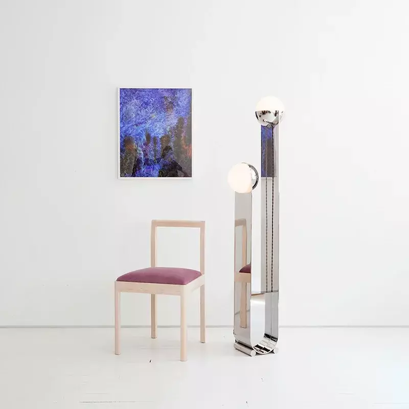 Nordic moderno semplice riflessione verticale Indoor Home Hotel soggiorno camera da letto comodino arte del ferro lampada da terra