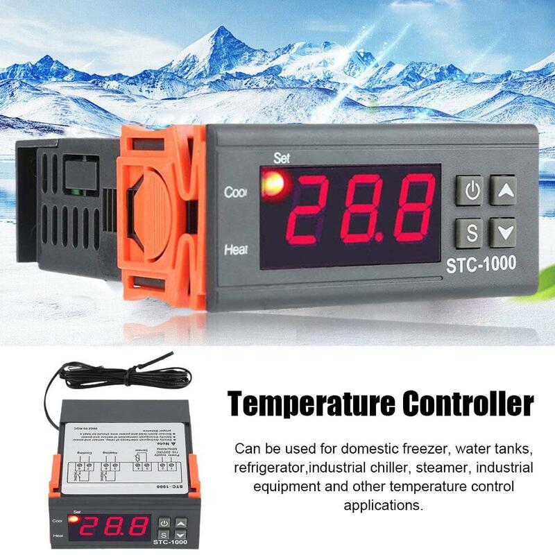 1 pz regolatore di temperatura LED Digital STC-1000 regolatore di temperatura interruttore acquario cova frutti di mare macchina Controller 220V