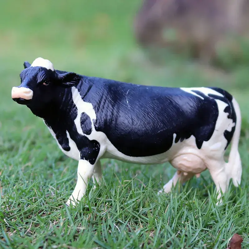 Oenux-figuras de acción de simulación de animales de granja, juguete educativo, lindo, regalo para niños, leche, vaca, ganado, pantorrilla, Angus, Toro, buey, búfalo