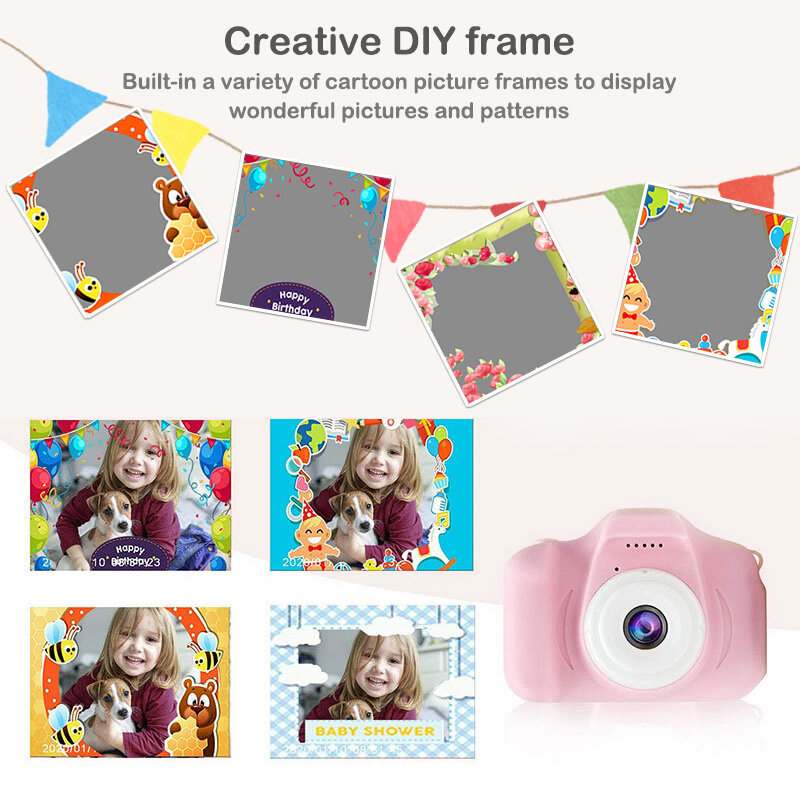 Camara de fotos para niños con pantalla HD de 1080P juguetes para niños novedosos de 3 a 5 años regalos para cumpleaños infantil invitados mini cámaras de juguete fotografica juguetes electronicos educativos 2023