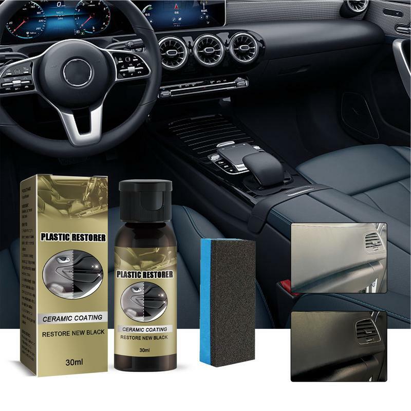 Środek do czyszczenia skóry samochodowej 30ml zewnętrzny produkty do pielęgnacji środek czyszczący do renowacji samochodu z zewnętrzną gąbką produkty do pielęgnacji czyszczenie samochodu