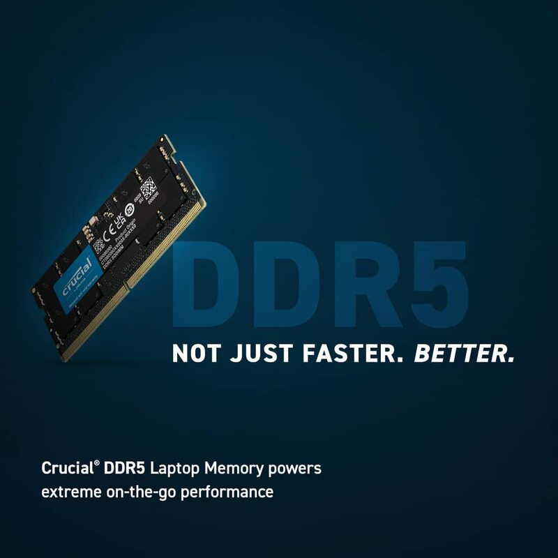 Memoria para ordenador portátil Crucial RAM 32GB 16GB DDR5 4800MHz 5600MHz 1,1 V