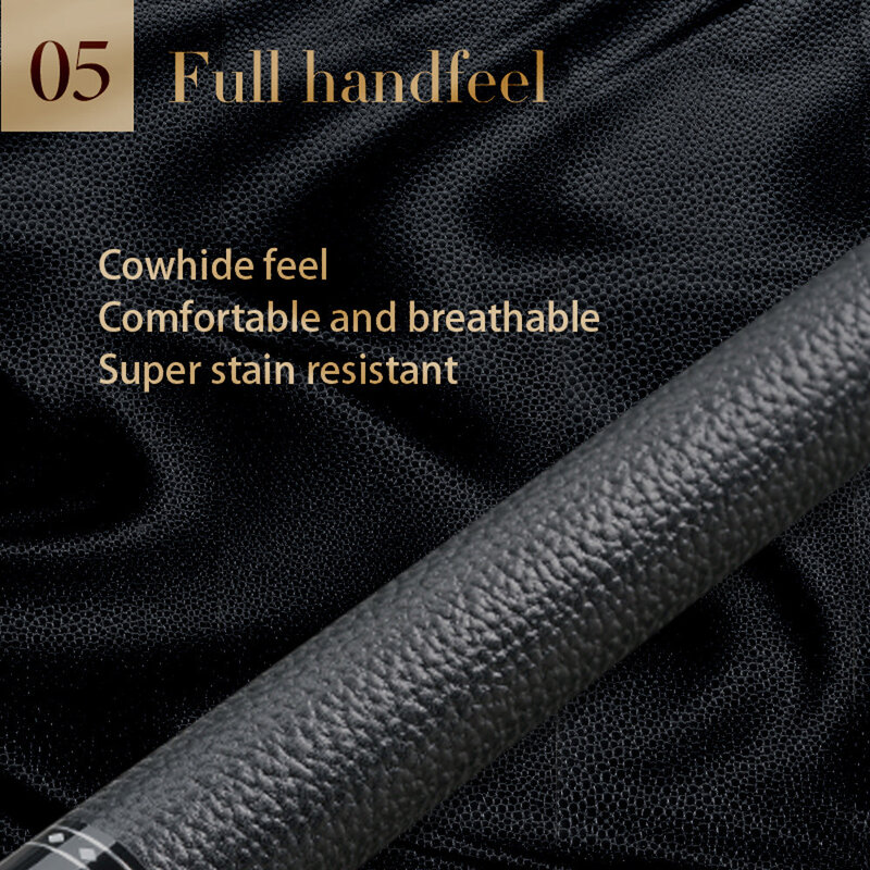 Konllen-Poignée en cuir de vachette ronde imperméable, accessoire de queue de billard, peau de lézard non ald, 325x100x0.6mm