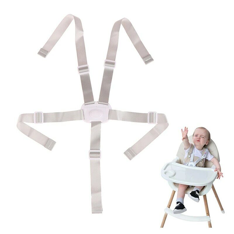 Universal Baby High Chair Harness, cinto de segurança para carrinho, 5-Point Acessórios