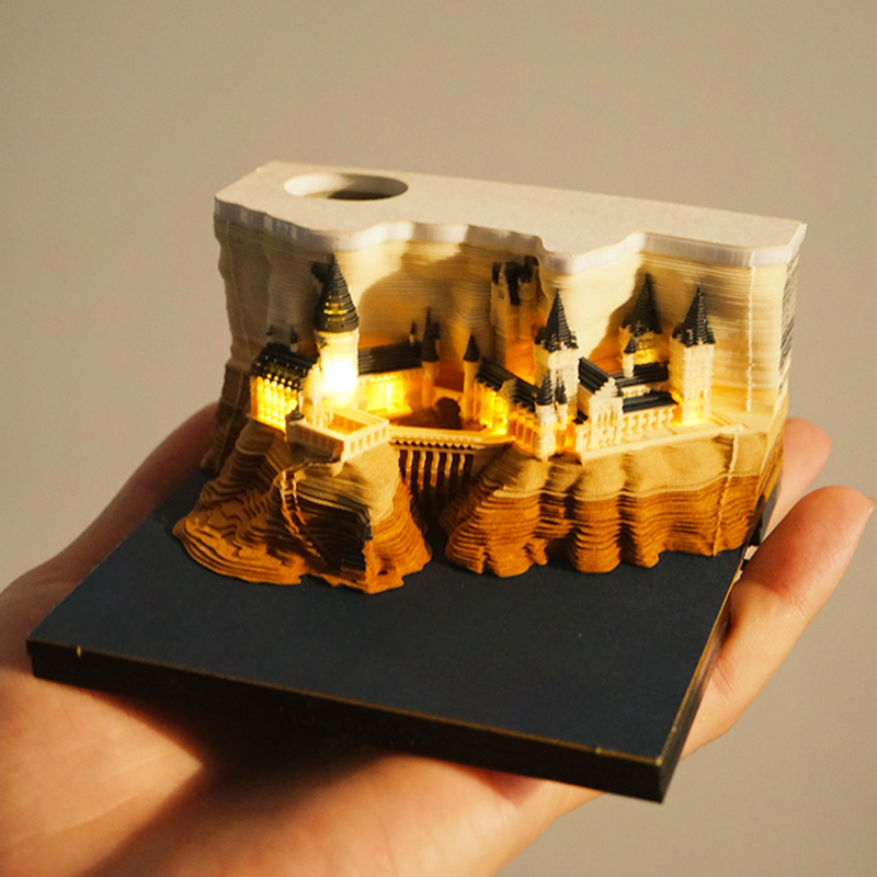 Omoxoi – bloc-notes Mini Cubes, 160 feuilles, bloc-notes Design château Hary 3D, bloc-notes collant, Scrapbooking, nouveauté, cadeau pour petit ami