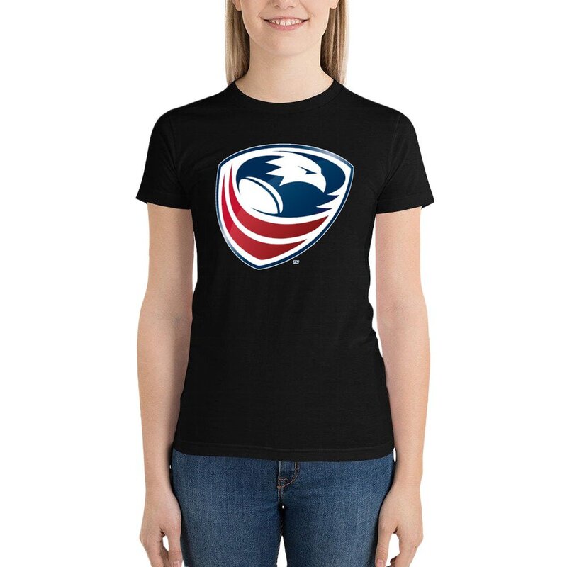 女性の米国ラグビーグラフィックシャツ、女性のTシャツ、新しいエディション