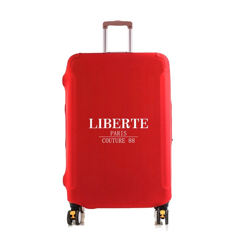 Funda protectora elástica para equipaje, cubierta antipolvo para maleta de 18-28 pulgadas, con estampado de texto, accesorios de viaje