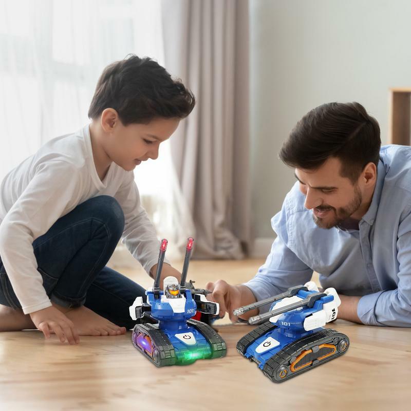 Stiel Baukästen für Kinder pädagogische selbst fahrende Roboter Tank Stiel Spielzeug Bausteine bunte Licht Universal rad für